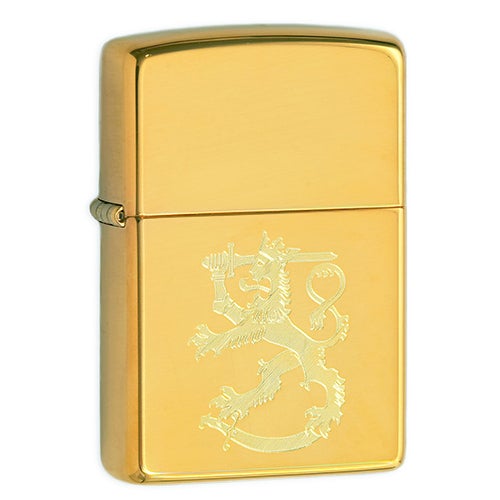 Zippo 254SL - Suomi Leijona kiilt&auml;v&auml; messinki Z254SL